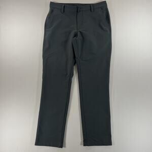 Under Armour UA Pants Straight Leg Mens Size 34x32 Gray Breathable Stretch